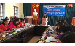 Hội LHPN huyện Vũ Thư: Lấy &yacute; kiến c&aacute;n bộ, hội vi&ecirc;n phụ nữ về dự thảo Luật Đất đai (sửa đổi)