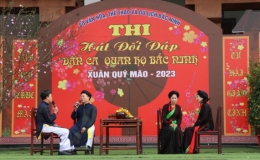 Khai mạc Hội thi h&aacute;t D&acirc;n ca quan họ Xu&acirc;n Qu&yacute; M&atilde;o 2023