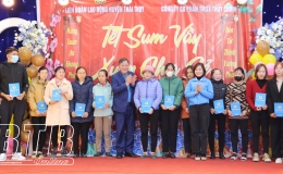 C&ocirc;ng đo&agrave;n huyện Th&aacute;i Thụy: Chăm lo tết cho đo&agrave;n vi&ecirc;n, người lao động