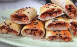 C&ocirc;ng thức cho m&oacute;n b&aacute;nh nếp cuộn lạc 