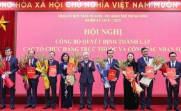 C&ocirc;ng bố quyết định th&agrave;nh lập c&aacute;c tổ chức Đảng trực thuộc Đảng ủy Mặt trận Tổ quốc, c&aacute;c đo&agrave;n thể Trung ương