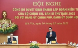 C&ocirc;ng bố Quyết định th&agrave;nh lập Đo&agrave;n kiểm tra đối với Đảng ủy Ch&iacute;nh phủ, Đảng ủy Quốc hội