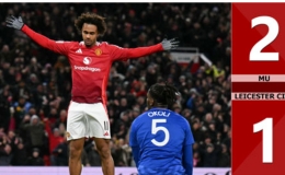 Kết quả b&agrave;n thắng MU vs Leicester City: 2-1 (V&ograve;ng 4 FA Cup 2024/25)