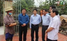 Kiểm tra c&ocirc;ng t&aacute;c ph&ograve;ng, chống bệnh dịch tả lợn ch&acirc;u Phi tại x&atilde; V&acirc;n Trường