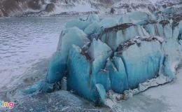  Những 'h&ograve;n đảo kim cương' ở s&ocirc;ng băng lớn nhất T&acirc;y Tạng