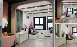 Căn hộ vintage với m&agrave;u chủ đạo xanh, hồng xinh như nh&agrave; cho b&uacute;p b&ecirc;