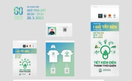 Chiến dịch Giờ Tr&aacute;i đất năm 2023 lan toả th&ocirc;ng điệp 'Tiết kiệm điện &ndash; Th&agrave;nh th&oacute;i quen'