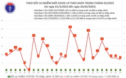 Số mắc COVID-19 mới giảm c&ograve;n 7 ca trong ng&agrave;y 26/3