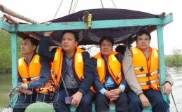  Tiền Hải kiểm tra c&ocirc;ng t&aacute;c bảo vệ rừng ngập mặn tại x&atilde; Đ&ocirc;ng Long