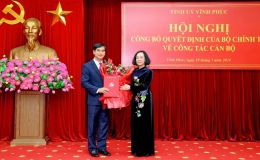 Điều động, ph&acirc;n c&ocirc;ng đồng ch&iacute; Dương Văn An giữ chức B&iacute; thư Tỉnh ủy Vĩnh Ph&uacute;c