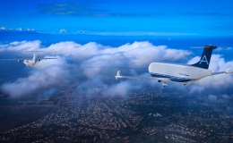 Hệ thống m&aacute;y bay k&eacute;o t&agrave;u lượn để chở h&agrave;ng tr&ecirc;n kh&ocirc;ng