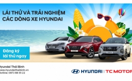 Hyundai Th&aacute;i B&igrave;nh: L&aacute;i thử xe tại thị trấn Quỳnh C&ocirc;i