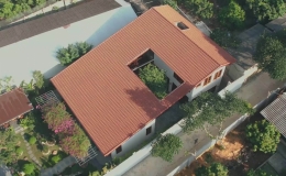 Nh&agrave; ng&oacute;i đỏ 200m2 kho&eacute;t m&aacute;i l&agrave;m vườn c&acirc;y