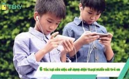 Sử dụng điện thoại qu&aacute; nhiều l&agrave;m giảm khả năng học tập ở trẻ