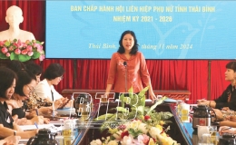 Phụ nữ Th&aacute;i B&igrave;nh: Đo&agrave;n kết, chủ động, linh hoạt, s&aacute;ng tạo, sẵn s&agrave;ng bước v&agrave;o kỷ nguy&ecirc;n mới - kỷ nguy&ecirc;n vươn m&igrave;nh của d&acirc;n tộc