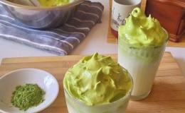 S&aacute;ng tạo đồ uống với c&ocirc;ng thức l&agrave;m Dalgona tr&agrave; xanh