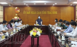 UBND tỉnh họp nghe Sở Y tế đề xuất triển khai một số biện ph&aacute;p ph&ograve;ng, chống dịch Covid-19