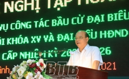 Tập huấn nghiệp vụ c&ocirc;ng t&aacute;c bầu cử đại biểu Quốc hội kh&oacute;a XV v&agrave; đại biểu HĐND c&aacute;c cấp nhiệm kỳ 2021 - 2026