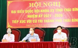 Đại biểu Quốc hội tỉnh tiếp x&uacute;c cử tri tại th&agrave;nh phố v&agrave; huyện Vũ Thư