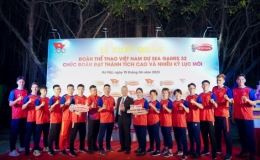 Acecook Việt Nam đồng h&agrave;nh c&ugrave;ng đo&agrave;n thể thao Việt Nam tại SEA Games 32