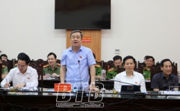 C&ocirc;ng an tỉnh b&aacute;o c&aacute;o Đo&agrave;n đại biểu Quốc hội tỉnh một số nội dung li&ecirc;n quan đến c&aacute;c dự &aacute;n luật