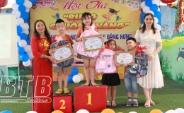 Trường Mầm non Doraemon tổ chức hội thi Rung chu&ocirc;ng v&agrave;ng