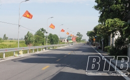 Vũ Thư: Lắp đặt th&ecirc;m 23,7 km đ&egrave;n điện &ldquo;thắp s&aacute;ng đường qu&ecirc;&rdquo;