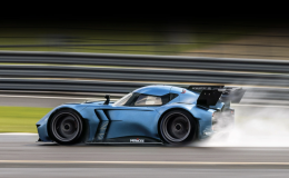 &Ocirc;t&ocirc; chạy ở tư thế treo ngược nhờ lực &eacute;p