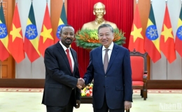 Tổng B&iacute; thư T&ocirc; L&acirc;m tiếp Thủ tướng Ethiopia Abiy Ahmed Ali thăm Việt Nam