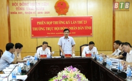 Thường trực HĐND tỉnh họp phi&ecirc;n thường kỳ thứ 23