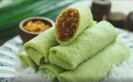 C&ocirc;ng thức l&agrave;m m&oacute;n b&aacute;nh l&aacute; dứa cuộn dừa kiểu Indonesia