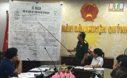  Quỳnh Phụ triển khai cuộc diễn tập chiến đấu ph&ograve;ng thủ cụm x&atilde; năm 2019