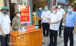 Kiểm tra c&ocirc;ng t&aacute;c ph&ograve;ng, chống dịch Covid-19 tại Vũ Thư