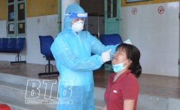 Triển khai cấp b&aacute;ch c&aacute;c biện ph&aacute;p ph&ograve;ng, chống dịch Covid-19 tại x&atilde; Điệp N&ocirc;ng