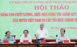 C&ocirc;ng t&aacute;c gi&aacute;m s&aacute;t của Mặt trận Tổ quốc Việt Nam đạt nhiều kết quả quan trọng