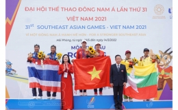 Đua thuyền Th&aacute;i B&igrave;nh c&oacute; tổng cộng 5 HCV ở m&ocirc;n thi Rowing