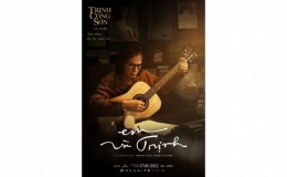 Tạo h&igrave;nh của NSƯT Trần Lực trong vai nhạc sĩ Trịnh C&ocirc;ng Sơn