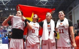 B&oacute;ng rổ Việt Nam gi&agrave;nh huy chương v&agrave;ng lịch sử ở SEA Games 32 