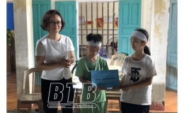  Đ&ocirc;ng H&ograve;a: Vận động, tiếp nhận tr&ecirc;n 350 triệu đồng hỗ trợ 2 ch&aacute;u b&eacute; mồ c&ocirc;i