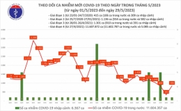 Ng&agrave;y 29/5, th&ecirc;m 846 ca mắc COVID-19 mới