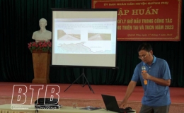 Quỳnh Phụ: Tập huấn xử l&yacute; sự cố giờ đầu trong c&ocirc;ng t&aacute;c ph&ograve;ng, chống thi&ecirc;n tai - t&igrave;m kiếm cứu nạn