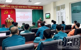 Th&agrave;nh lập Trung đội tự vệ s&uacute;ng m&aacute;y ph&ograve;ng kh&ocirc;ng 12,7mm C&ocirc;ng ty Nhiệt điện Th&aacute;i B&igrave;nh.