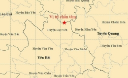 Động đất 3,5 độ ở Y&ecirc;n B&aacute;i
