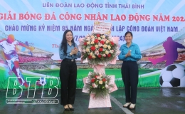 Khai mạc giải b&oacute;ng đ&aacute; nam c&ocirc;ng nh&acirc;n lao động năm 2024