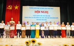 Th&aacute;i Thụy: Tuy&ecirc;n dương, khen thưởng 160 học sinh giỏi, học sinh năng khiếu năm học 2023-2024   
