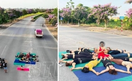 Xử phạt h&agrave;nh ch&iacute;nh nh&oacute;m người tụ tập chụp ảnh tr&ecirc;n đường giao th&ocirc;ng