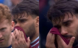 Độc lạ: Cầu thủ Ngoại hạng Anh kh&oacute;c chỉ v&igrave; nhận thẻ v&agrave;ng