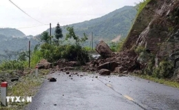 Mưa lớn g&acirc;y sạt lở nghi&ecirc;m trọng, nhiều tuyến đường ở H&agrave; Giang bị chia cắt