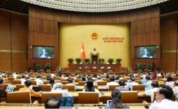 Quốc hội thảo luận ở hội trường về sửa đổi Hiến ph&aacute;p năm 2013