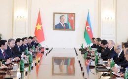 Tổng B&iacute; thư T&ocirc; L&acirc;m hội đ&agrave;m với Tổng thống Azerbaijan Ilham Aliyev